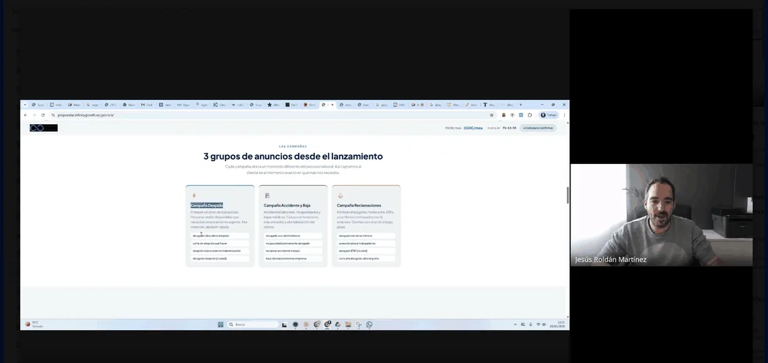 Una sesión de consultoría por videollamada
